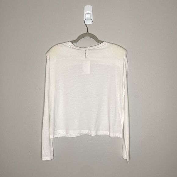 All Saints Coni Long Sleeve Shoulder Pad Shirt - Picture 2 of 5